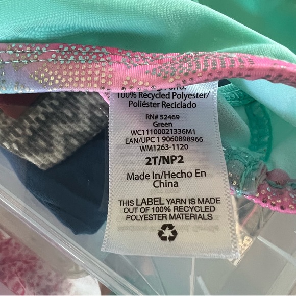 Rainbow mermaid two piece swim suit size 2T - Picture 2 of 2